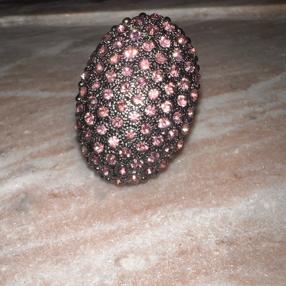 Pink Rhinestone Statement Ring - Picture 1 of 5